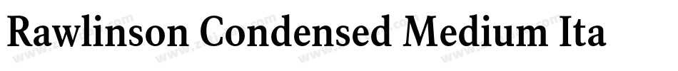 Rawlinson Condensed Medium Italic字体转换